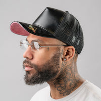 Load image into Gallery viewer, Leather Trucker Hat
