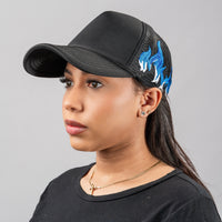 Load image into Gallery viewer, Flame Embroidery Trucker Hat
