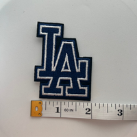 Load image into Gallery viewer, LA Blue Iron-on Embroidery logo
