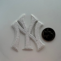 Load image into Gallery viewer, NY White Iron-on Embroidery logo
