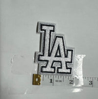 Load image into Gallery viewer, White LA Embroidery Iron-on Patch
