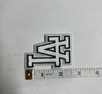Load image into Gallery viewer, White LA Embroidery Iron-on Patch
