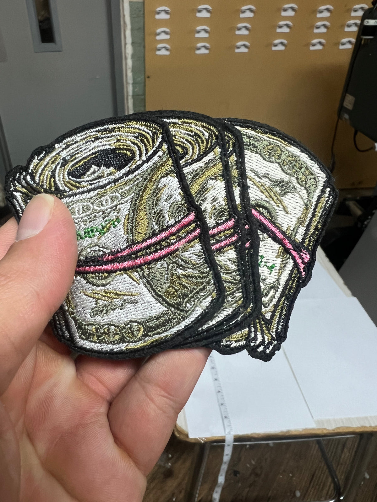 Money Rubber Band Embroidery Iron-on Patch