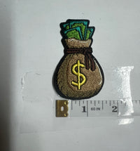 Load image into Gallery viewer, Money Bag Iron-on Embroidery logo
