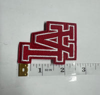 Load image into Gallery viewer, Red LA Iron-on Embroidery logo
