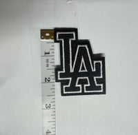 Load image into Gallery viewer, Black LA Iron-on Embroidery logo
