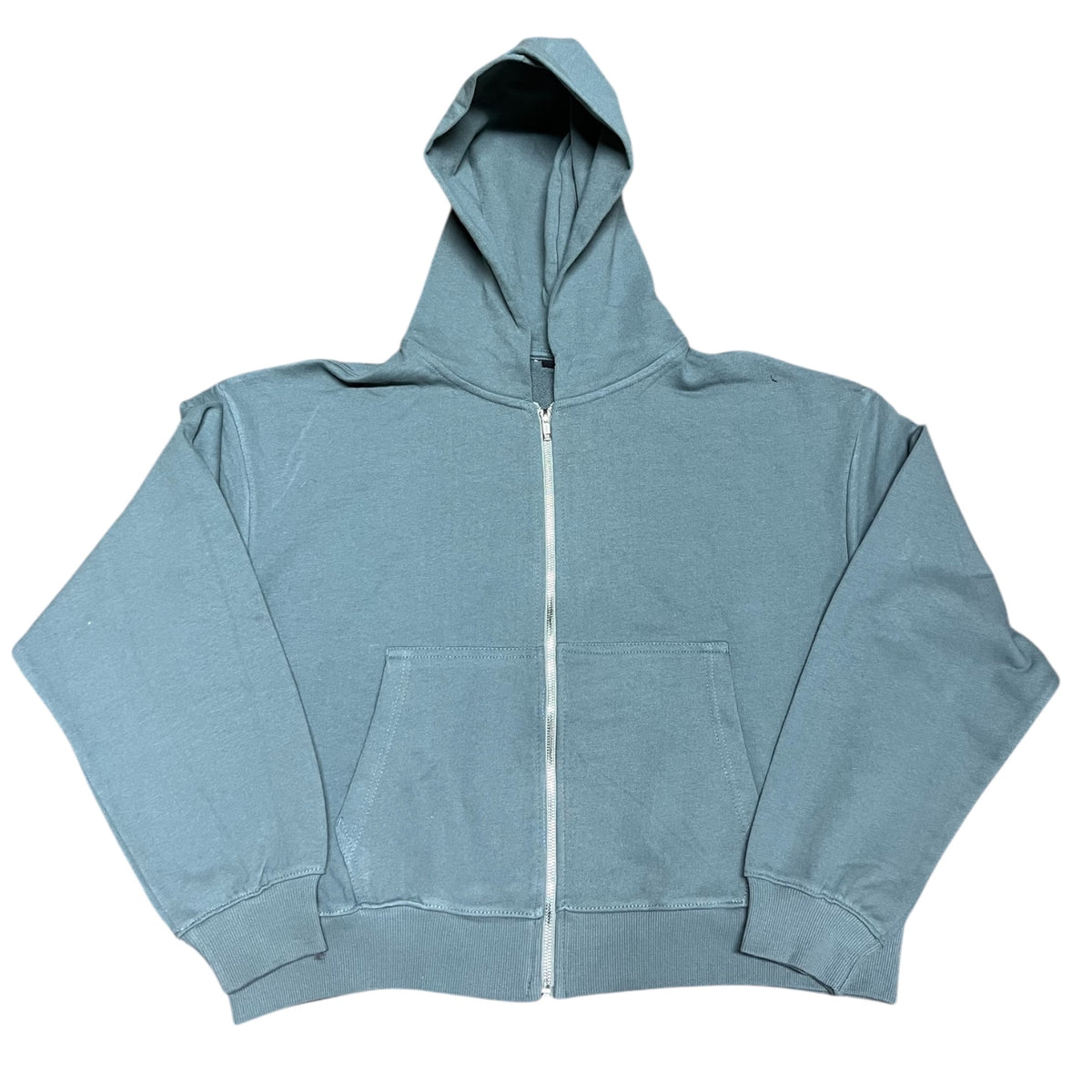 Grey Crop Hoodie