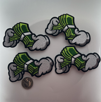 Load image into Gallery viewer, Money Counting Hands Iron On Funny Embroidery Patch Patches
