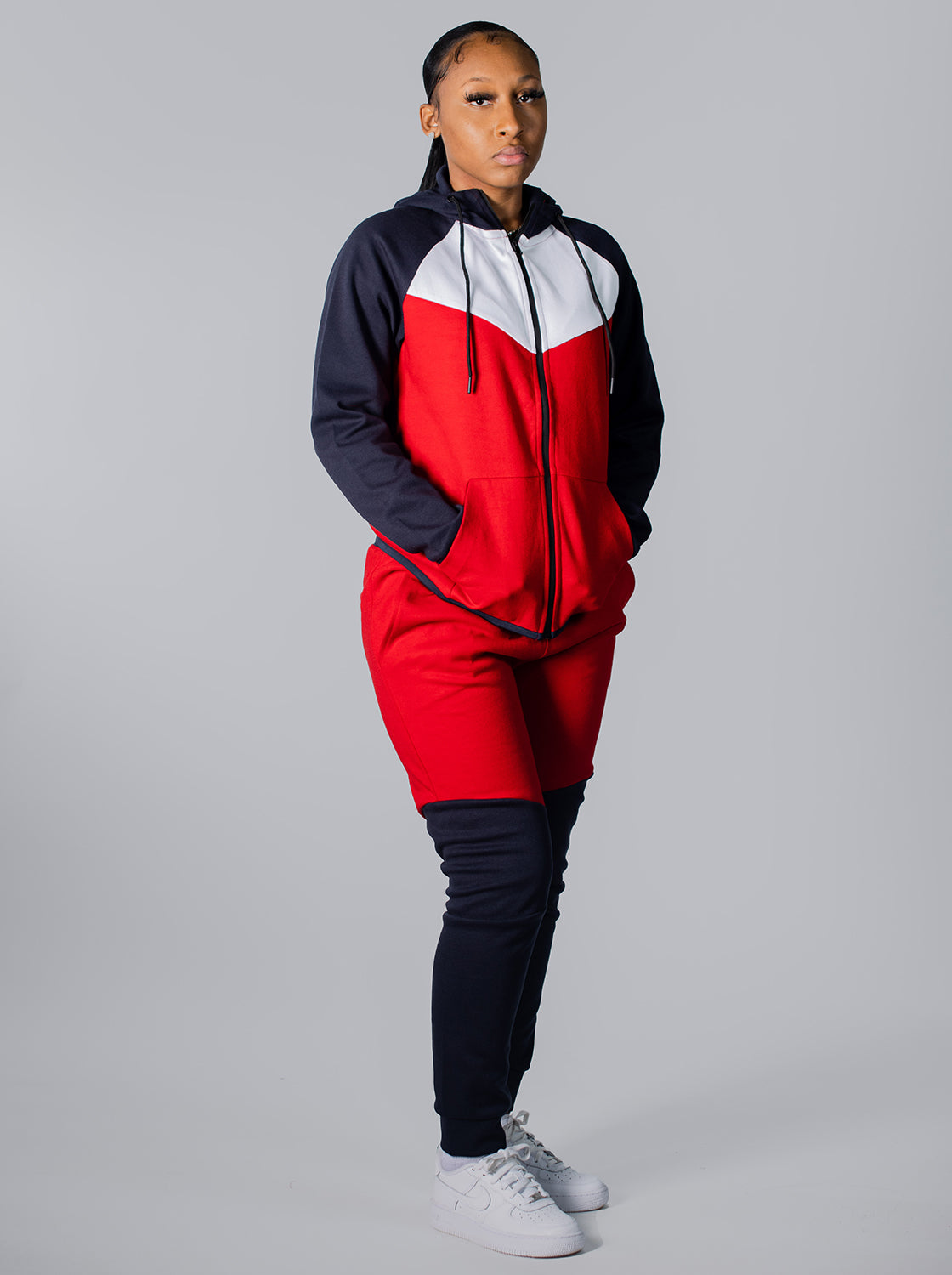 Tech Suits 3 Tone -Red/Navy/White