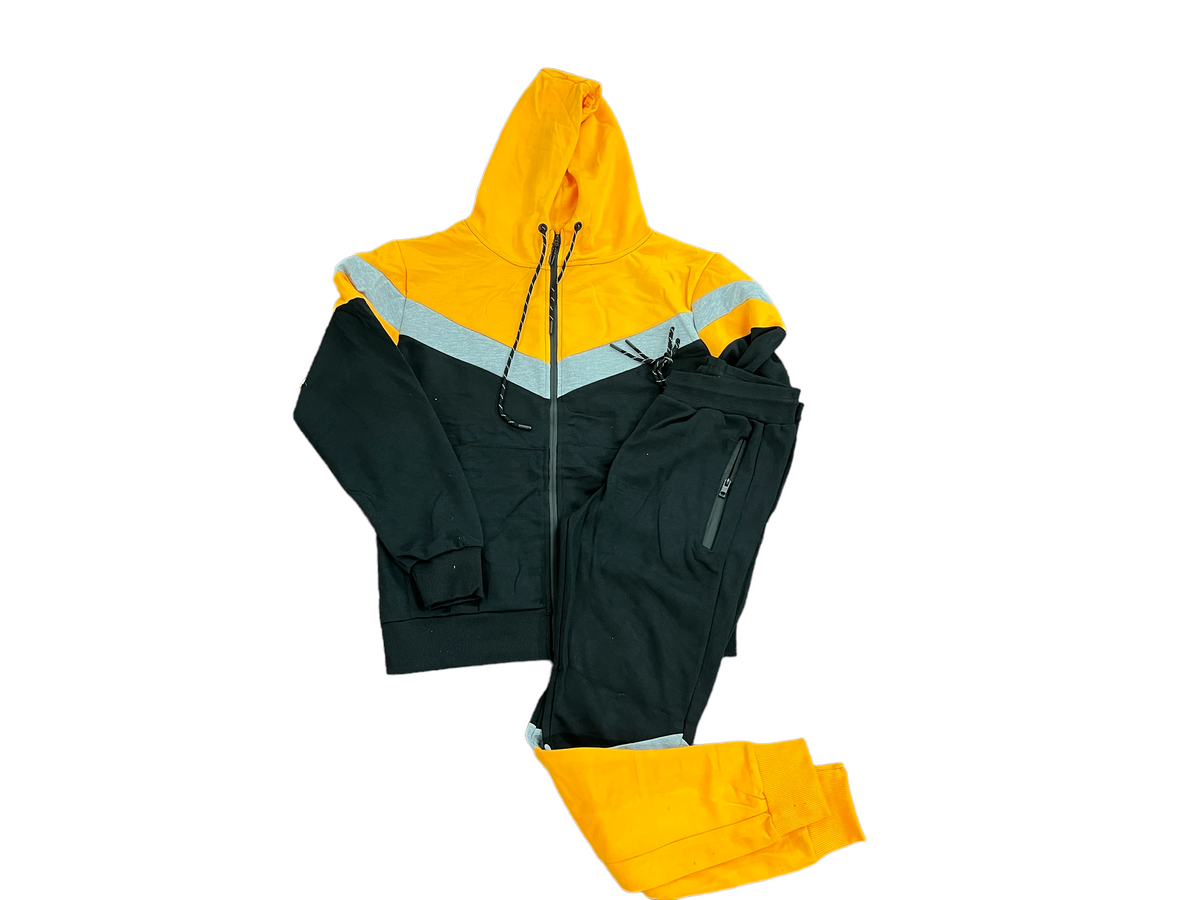 Yellow 3 tone tech suit