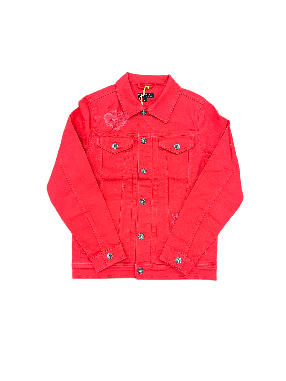 Red twill Jean jacket