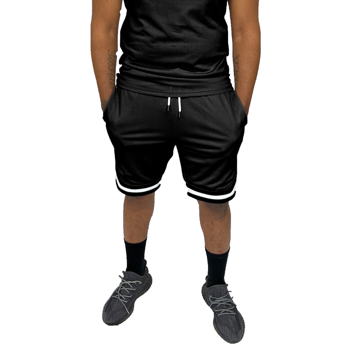 Basketball Shorts - Black/White