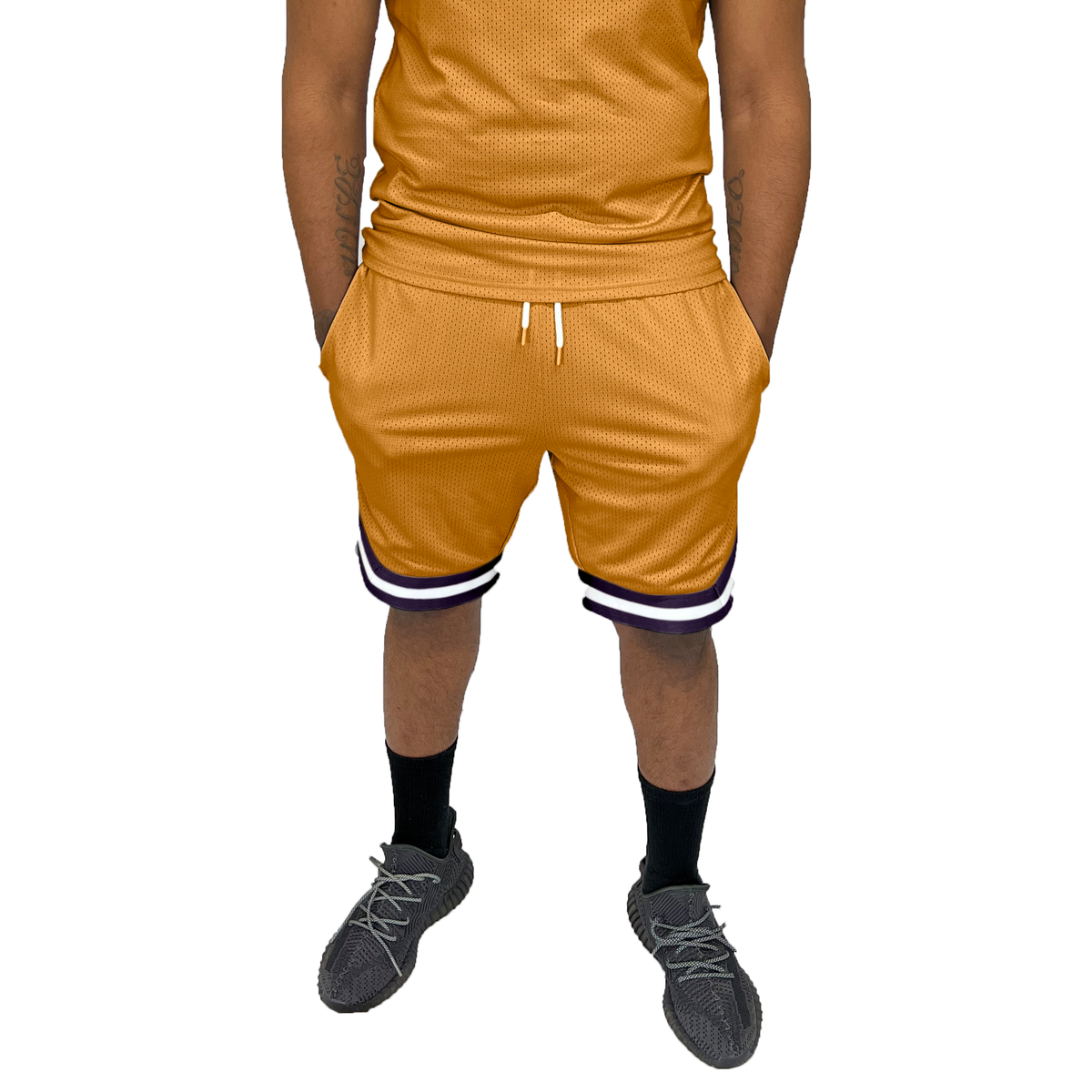 Basketball Shorts - Gold/purple
